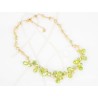 COLLAR SIN DIJE ORO LAMINADO GOTAS BOLITAS CRISTAL