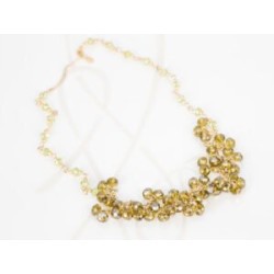 COLLAR SIN DIJE ORO LAMINADO PACHON BOLITAS CRISTAL