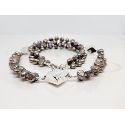 COLLAR SIN DIJE ROMBOS PERLA