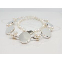 COLLAR SIN SIJE MONEDAS PERLA