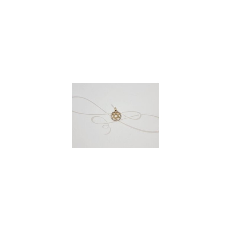 DIJE ESTRELLA DAVID ZIRCONIA ORO 10K