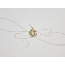 DIJE ESTRELLA DAVID ZIRCONIA ORO 10K