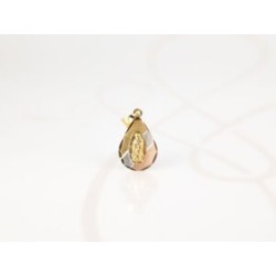 DIJE ORO LAMINADO GOTA VIRGEN GUADALUPE COMPLETA DIAMANTADO