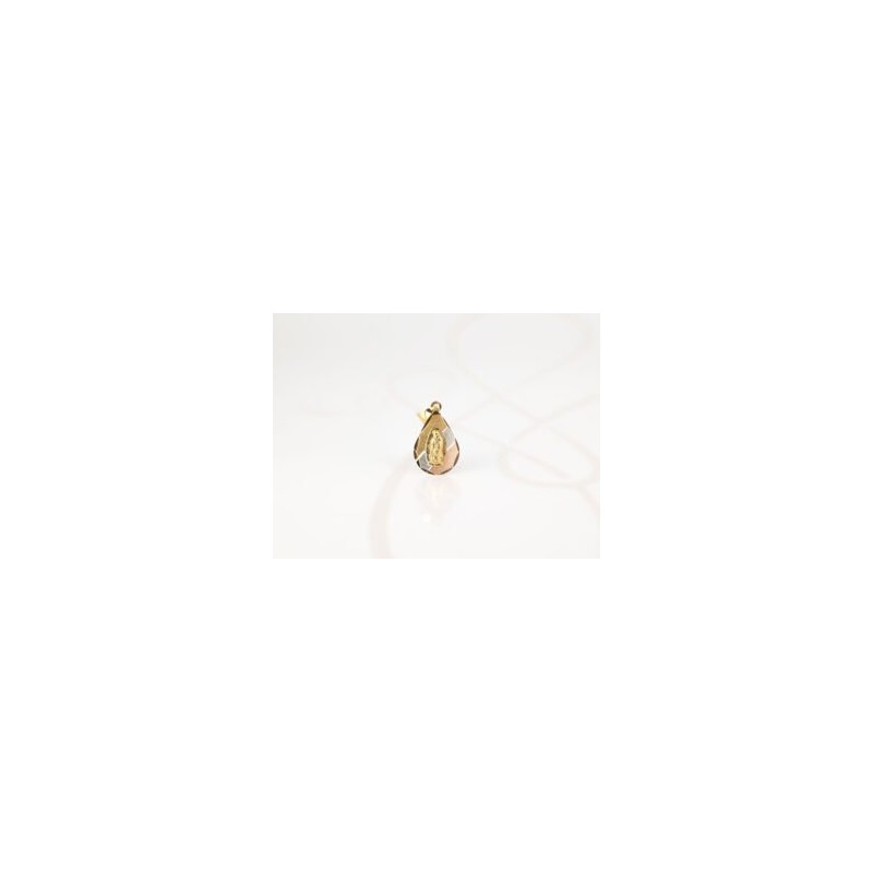 DIJE ORO LAMINADO GOTA VIRGEN GUADALUPE COMPLETA DIAMANTADO