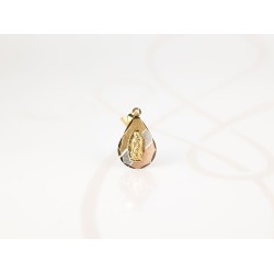 DIJE ORO LAMINADO GOTA VIRGEN GUADALUPE COMPLETA DIAMANTADO