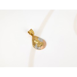 DIJE ORO LAMINADO GOTA VIRGEN GUADALUPE TORSO DIAMANTADO
