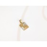 DIJE ORO LAMINADO RECTANGULO COMUNION DIAMANTADO
