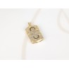 DIJE ORO LAMINADO RECTANGULO CURVO ZIRCONIA