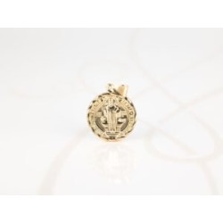 DIJE ORO LAMINADO SAN BENITO GRANDE DIAMANTADO