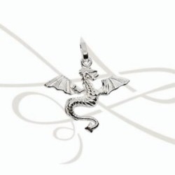 DIJE PLATA BLANCA DRAGON MEDIANO