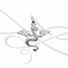 DIJE PLATA BLANCA DRAGON MEDIANO