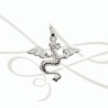 DIJE PLATA BLANCA DRAGON MEDIANO