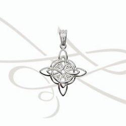 DIJE PLATA BLANCA NUDO BRUJA GRANDE