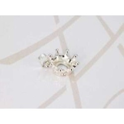 DIJE PLATA CORONA REY LISO