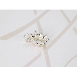 DIJE PLATA CORONA REY LISO