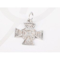 DIJE PLATA CRUZ COMUNION PAVONADO
