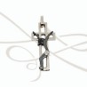 DIJE PLATA CRUZ CRISTO RELIEVE