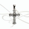 DIJE PLATA CRUZ FLOREADA RELIEVE