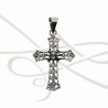 DIJE PLATA CRUZ FLOREADA RELIEVE
