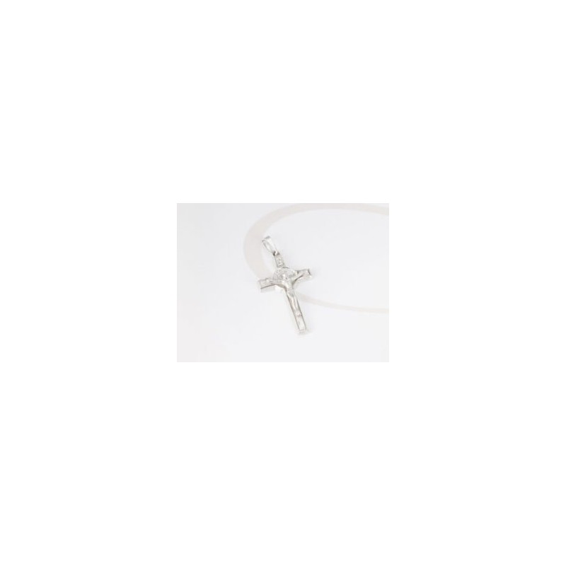 DIJE PLATA CRUZ GR SAN BENITO RELIEVE