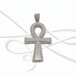 DIJE PLATA CRUZ GRUESA CON ZIRCONIA