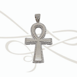 DIJE PLATA CRUZ GRUESA CON ZIRCONIA