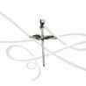 DIJE PLATA CRUZ PALOMA RELIEVE