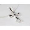 DIJE PLATA CRUZ TRIANGULAR LISO
