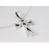 DIJE PLATA CRUZ TRIANGULAR LISO