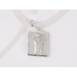 DIJE PLATA CUADRO DOBLE SJ V DIAMANTADO