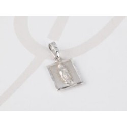 DIJE PLATA CUADRO VIRGEN MINI DIAMANTADO