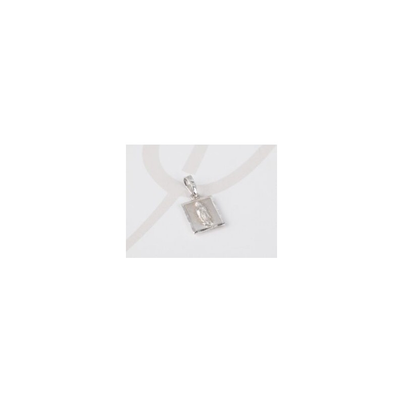 DIJE PLATA CUADRO VIRGEN MINI DIAMANTADO