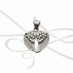 DIJE PLATA DOBLE ALA RELIEVE