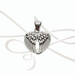DIJE PLATA DOBLE ALA RELIEVE