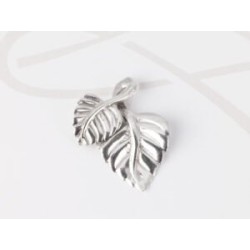 DIJE PLATA DOBLE HOJA LISO