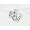 DIJE PLATA DOBLE HOJA LISO