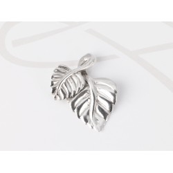 DIJE PLATA DOBLE HOJA LISO