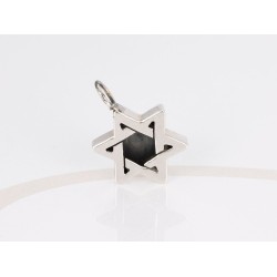 DIJE PLATA ESTRELLA DE DAVID CARTONEADO