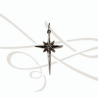 DIJE PLATA FIGURA CRUZ ESTRELLA
