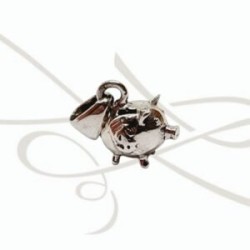 DIJE PLATA FIGURA MINI COCHINITO