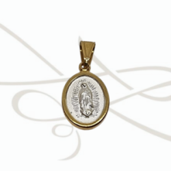 DIJE PLATA FRENTE Y VUELTA VIRGEN Y CRISTO FILO OL