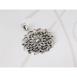 DIJE PLATA MANDALA MEDIANO PAVONADO