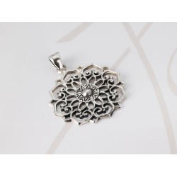 DIJE PLATA MANDALA MEDIANO PAVONADO