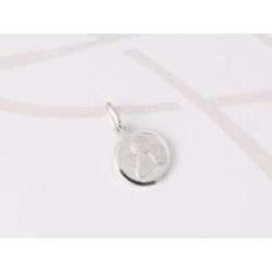 DIJE PLATA MEDALLA ANGELITO MINI LISO