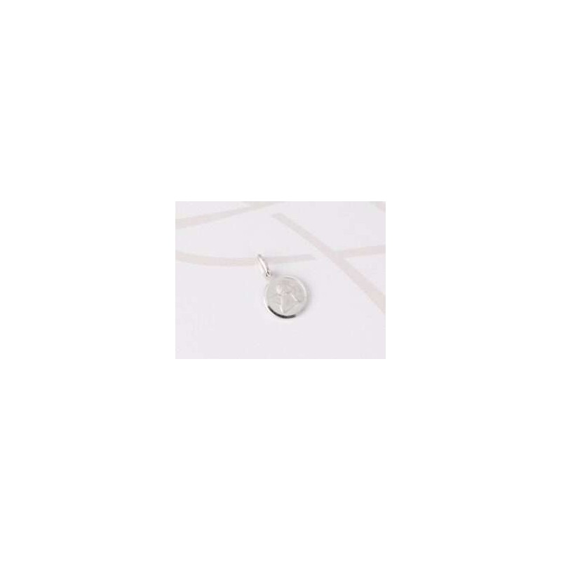 DIJE PLATA MEDALLA ANGELITO MINI LISO