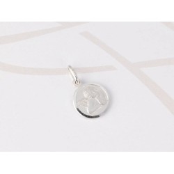 DIJE PLATA MEDALLA ANGELITO MINI LISO