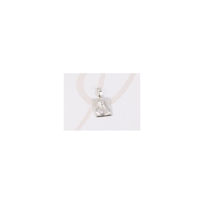 DIJE PLATA MEDALLA VIRGEN DIAMANTADO