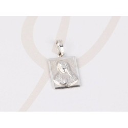DIJE PLATA MEDALLA VIRGEN DIAMANTADO