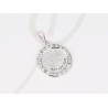 DIJE PLATA MEDALLA ZIRCONIA PAPA LASER
