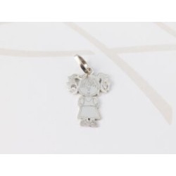 DIJE PLATA NIÑA ZIRCONIAS LASER